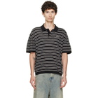 Represent Black & White California Striped Polo