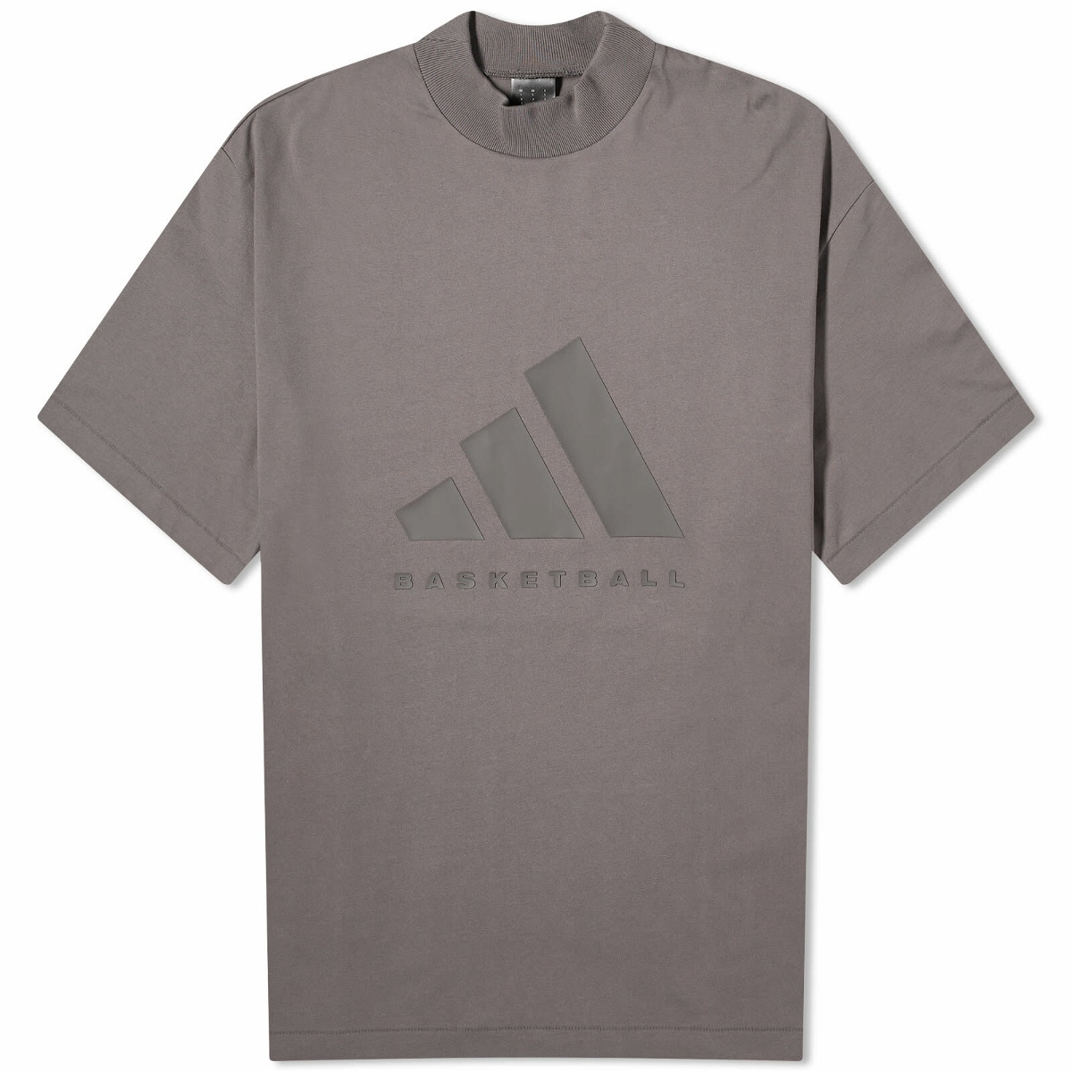 Photo: Adidas Men's BASKETBALL T-Shirts in Charcoal