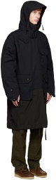 Engineered Garments Black Over Parka Coat