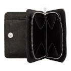 Guidi Black Small Kangaroo Zipped Wallet