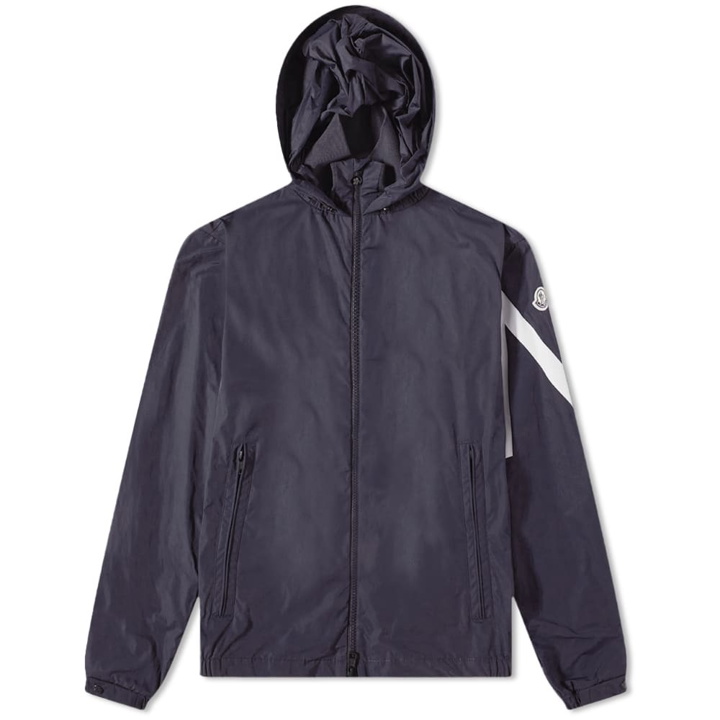 Photo: Moncler Men's Fetuque M Logo Hooded Windbreaker in Navy