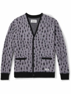 Wacko Maria - Jacquard-Knit Mohair-Blend Cardigan - Purple