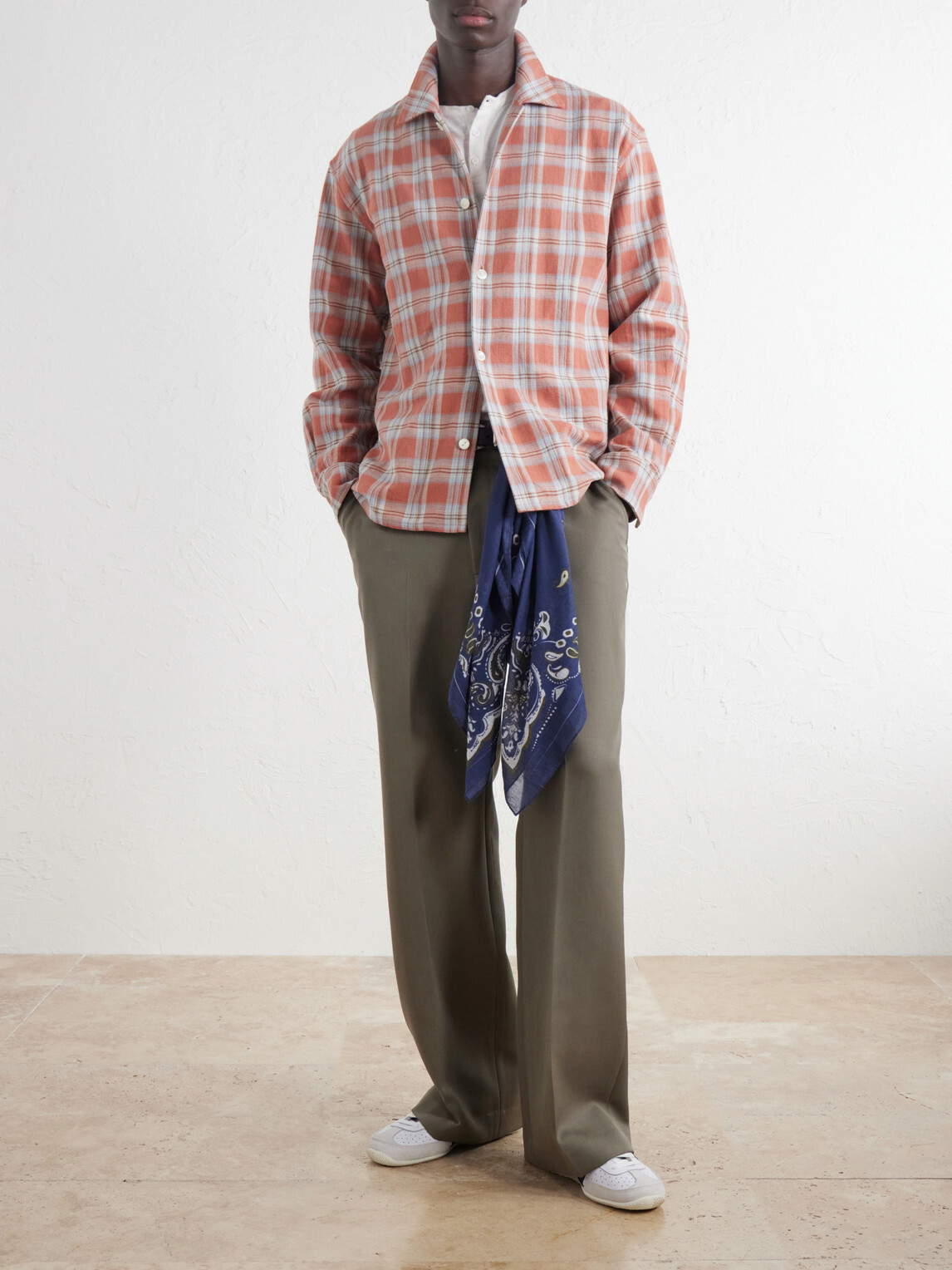 SECOND / LAYER - Checked Cotton-Flannel Shirt - Red
