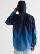 Loewe - On Logo-Print Dégradé Recycled Shell Hooded Half-Zip Jacket - Blue