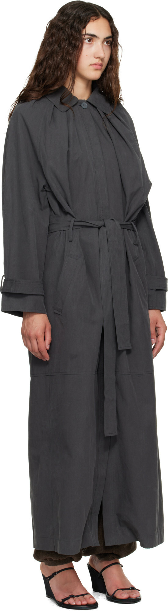 Belle Anna Gray Laurel Trench Coat