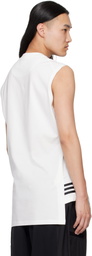 Y-3 White 3-Stripes Tank Top