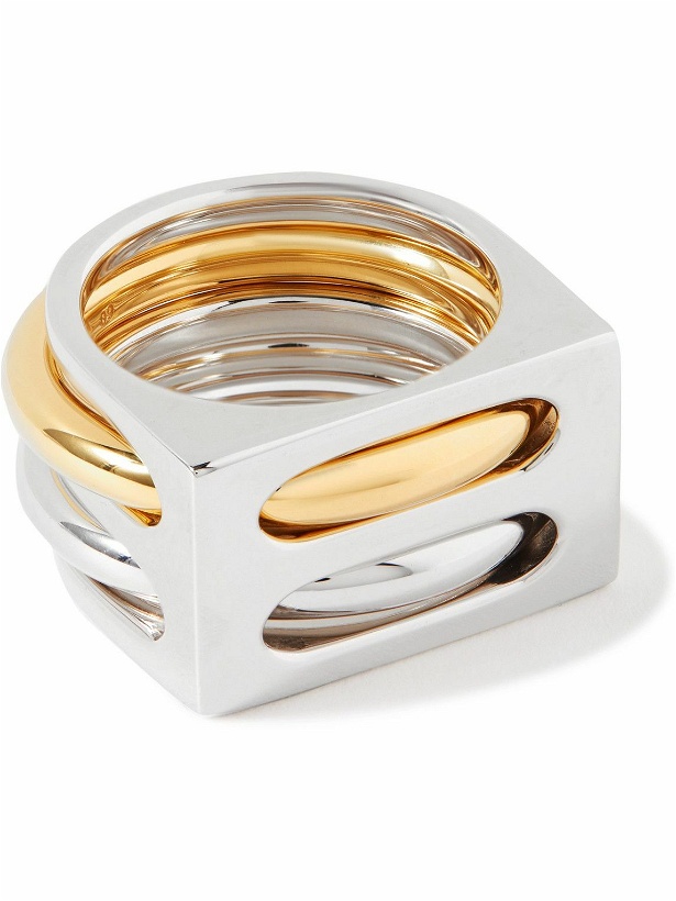 Photo: Tom Wood - Double Cage Gold and Silver Ring - Multi