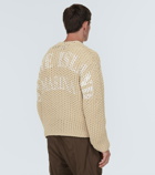 Stone Island Marina logo macramé sweater