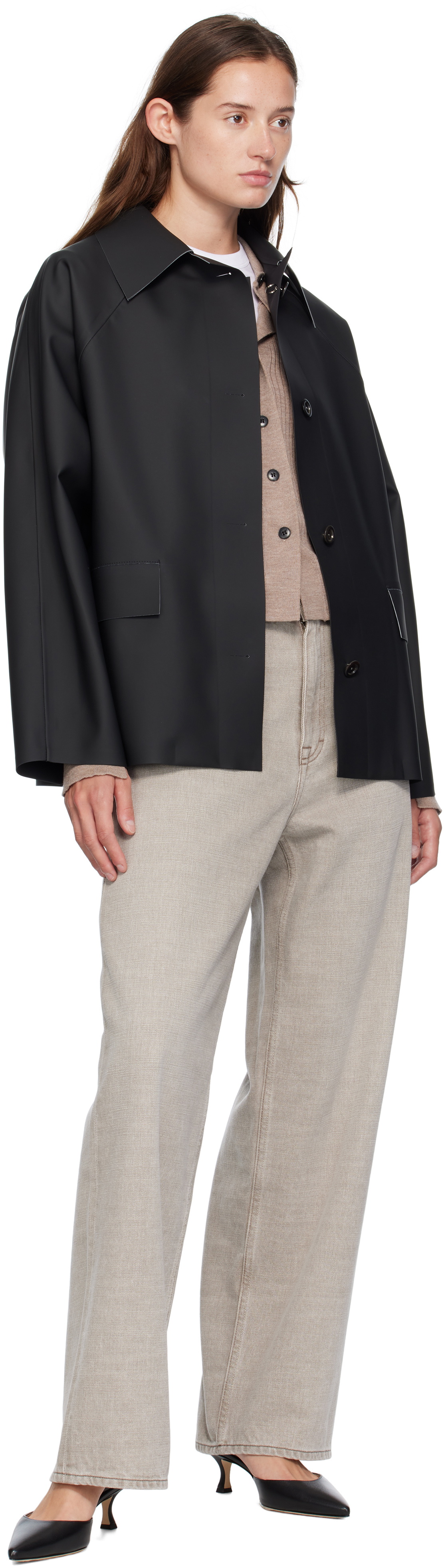 KASSL Editions Black Original Inside Out Hip Rubber Jacket
