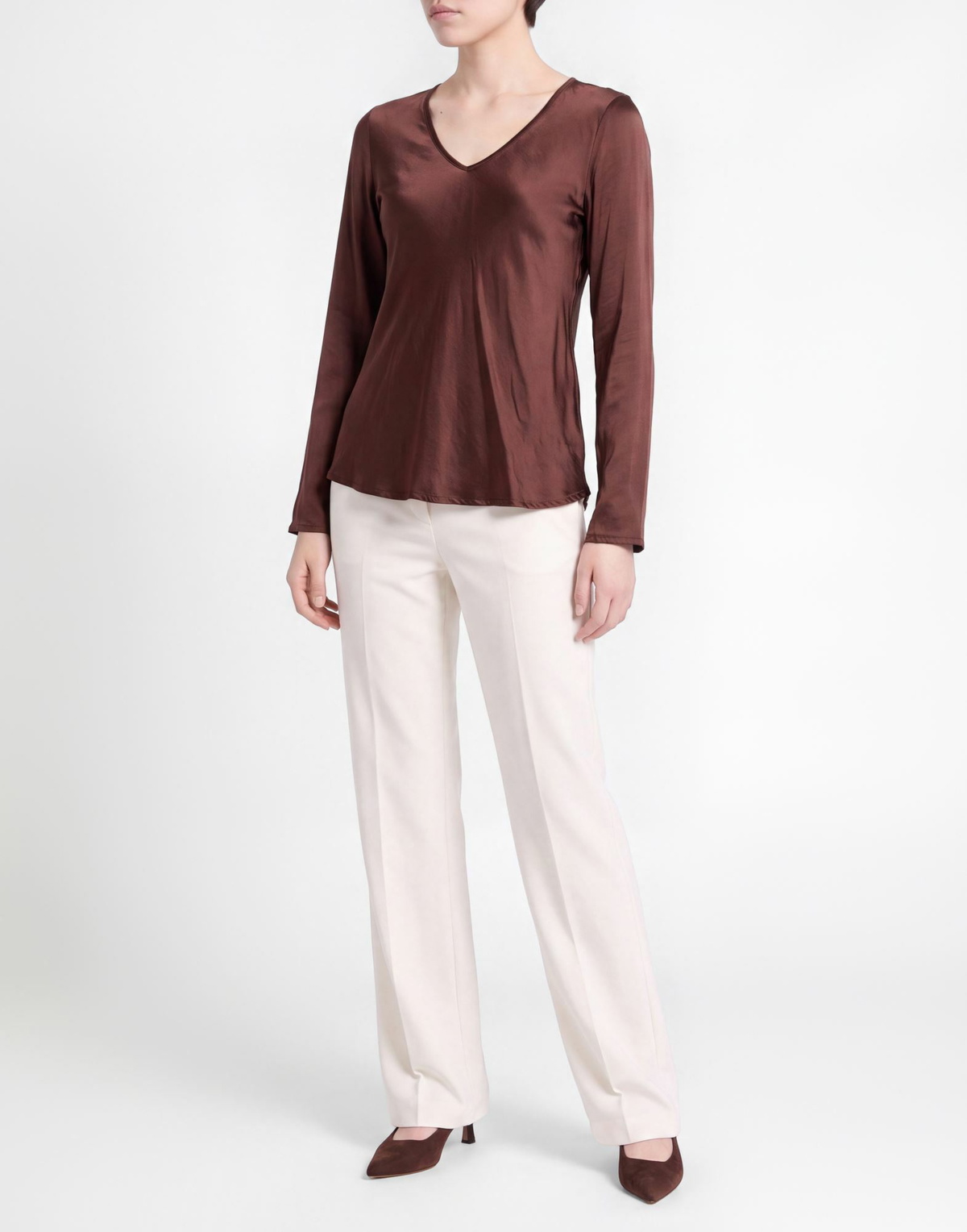Manila Grace Womens Top in Brown
