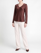 Manila Grace Womens Top in Brown