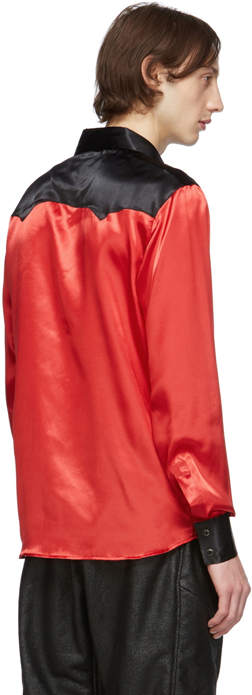 SSS World Corp Black & Red Western Shirt
