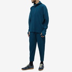 Homme Plissé Issey Miyake Men's Pleated Quarter Zip Blouson in Steel Blue