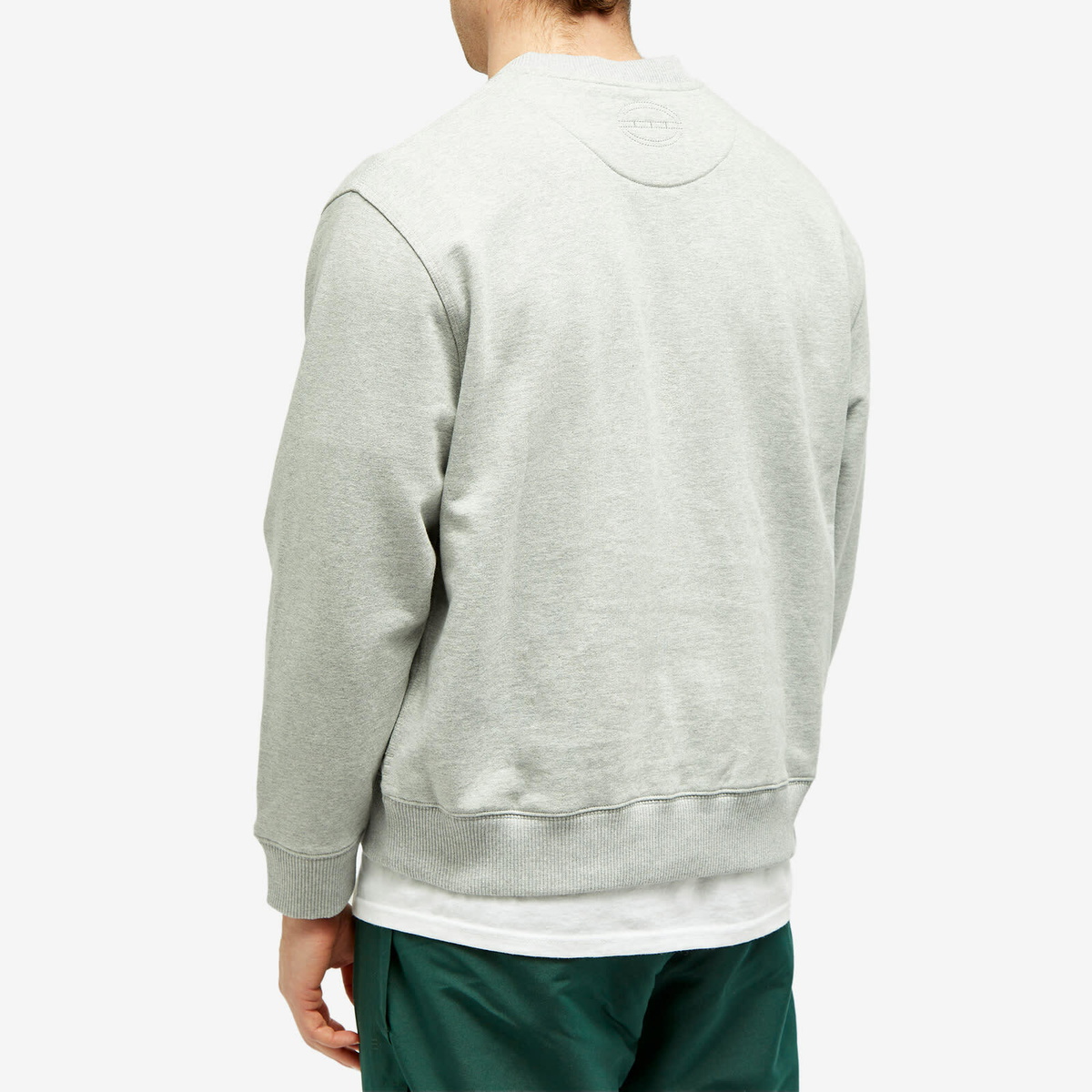 Checks Downtown Men's x Canterbury Logo Crew Sweat in Grey Marl