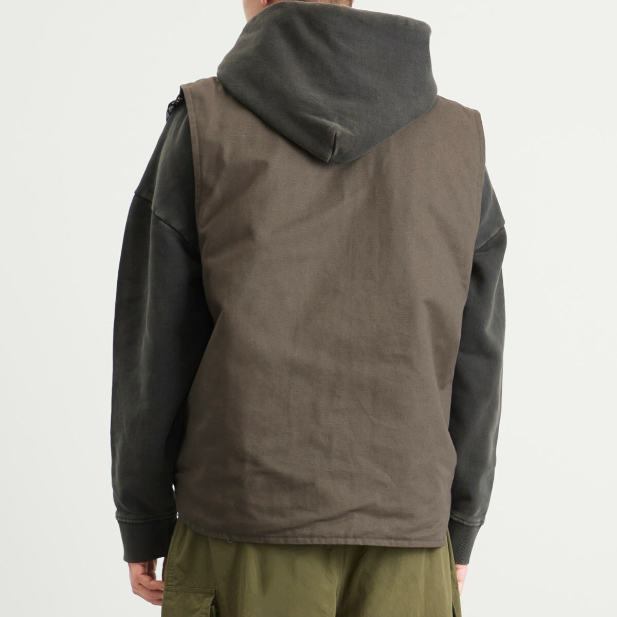 NOMARHYTHM TEXTILE Men's Reversible Work Vest in Gray