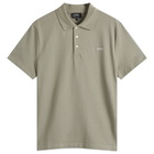 A.P.C. Men's Carter Logo Polo in Gray Green