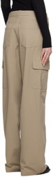 Theory Taupe Wide-Leg Trousers