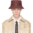 Vivienne Westwood Red Raffia Bucket Hat