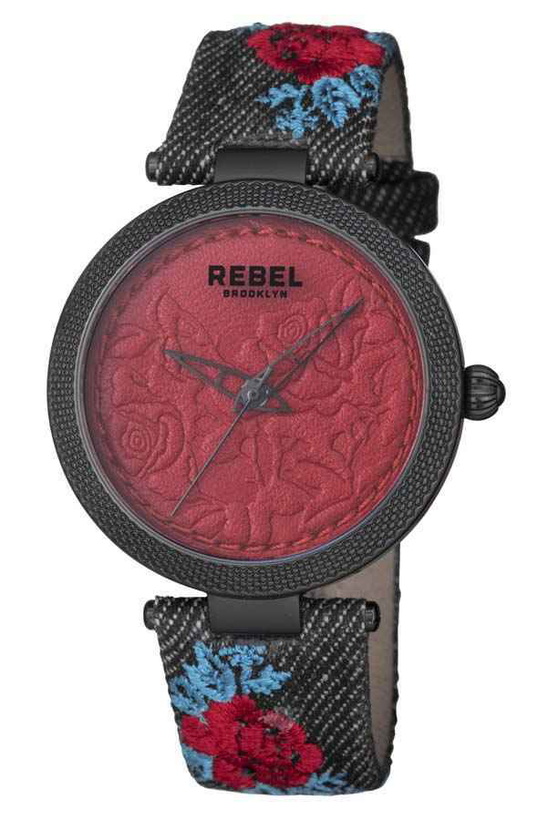 Photo: Rebel Carroll Gardens Burgundy Dial Ladies Watch RB112-6181