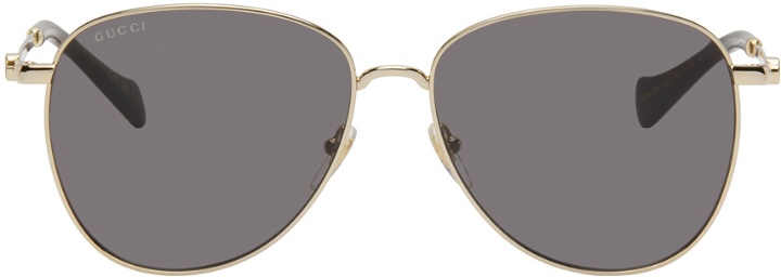 Photo: Gucci Gold Round Sunglasses