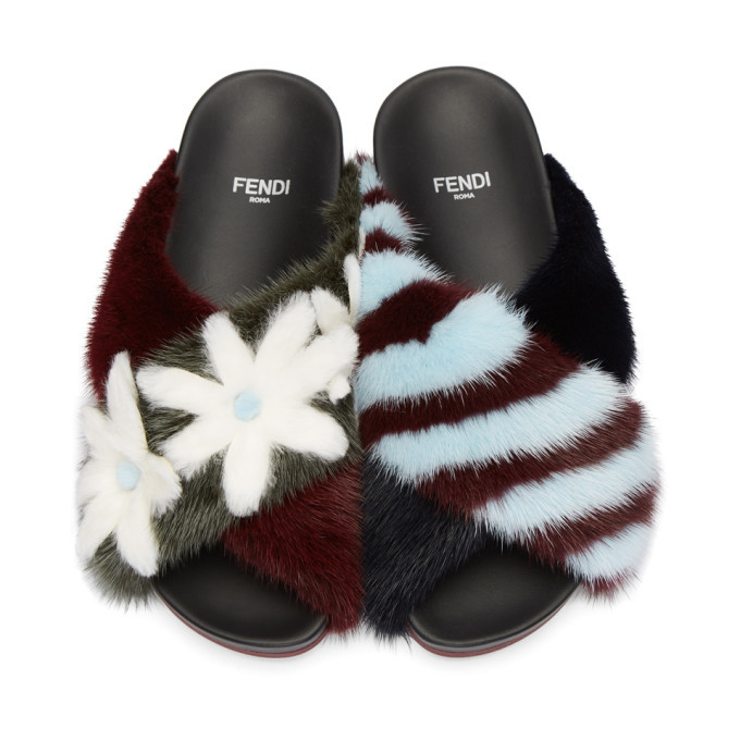 Fendi on sale multicolor slides