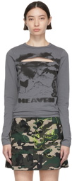 Marc Jacobs Heaven Gray Cotton Long Sleeve T-Shirt