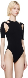 ANDREĀDAMO Black Cutout Bodysuit