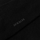 Auralee Men's Cotton Cashmere Chunky Socks in Black