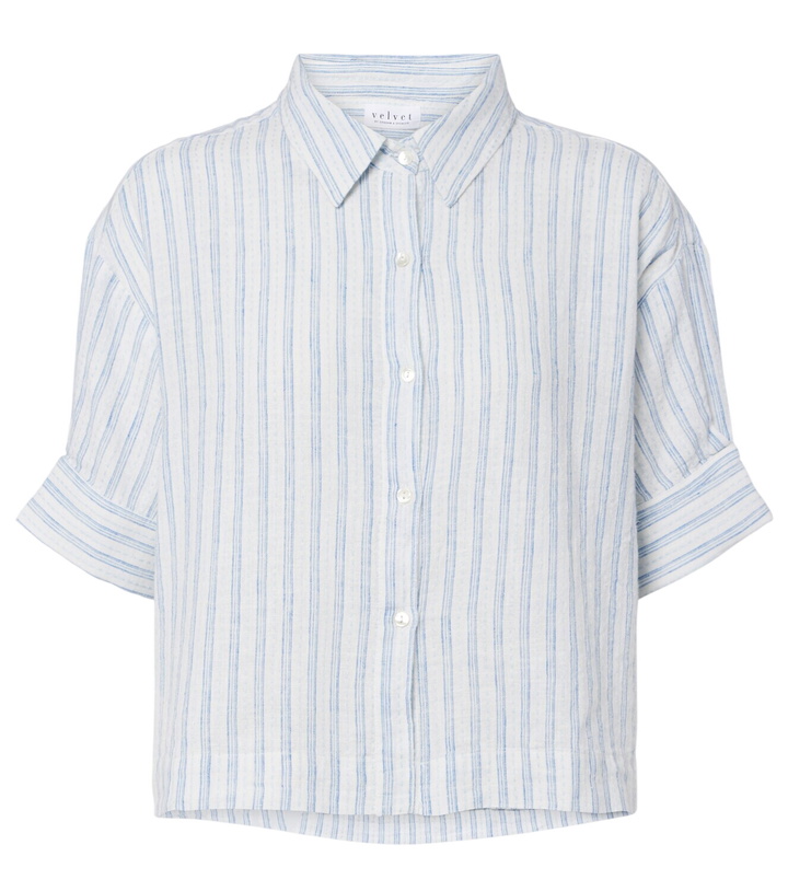 Photo: Velvet Greya striped cotton and linen shirt