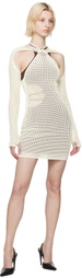 ANDREĀDAMO Off-White Halter Minidress