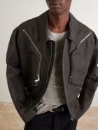 Rick Owens - Temple Heizer Mac Oversized Cotton-Blend Satin Jacket - Gray