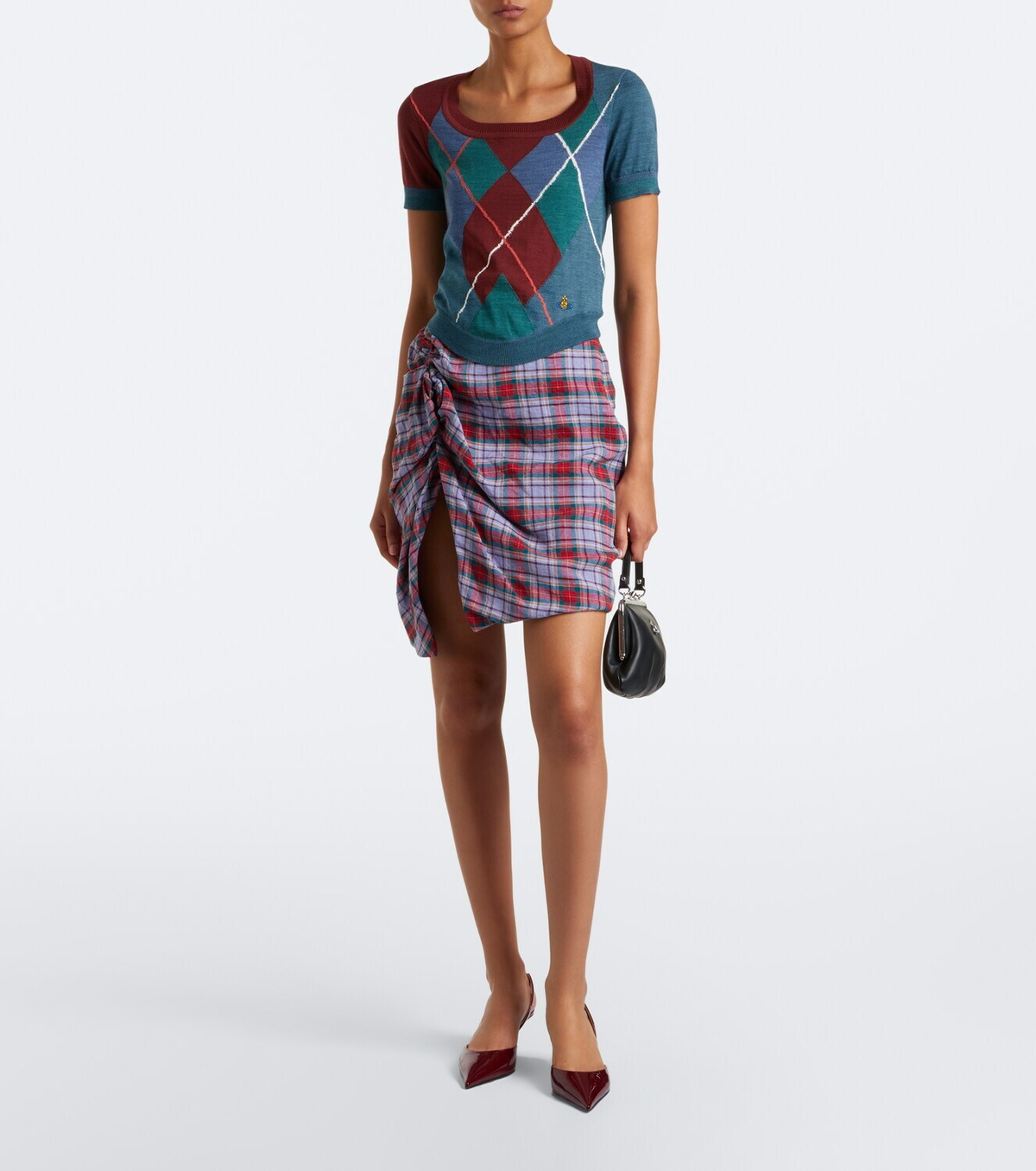 Vivienne Westwood Argyle wool and cotton sweater