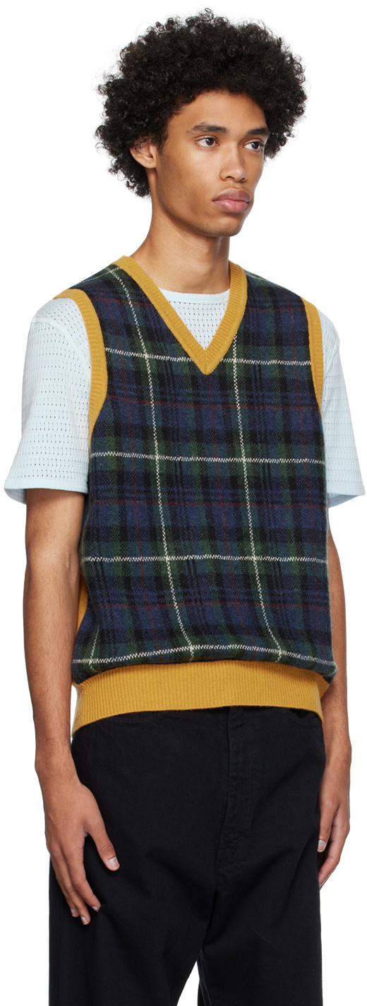 BEAMS PLUS Yellow Check Vest Beams Plus