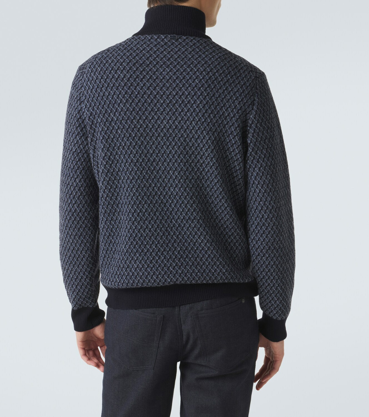 Agnona Cashmere, wool, and silk half-zip sweater