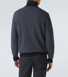 Agnona Cashmere, wool, and silk half-zip sweater