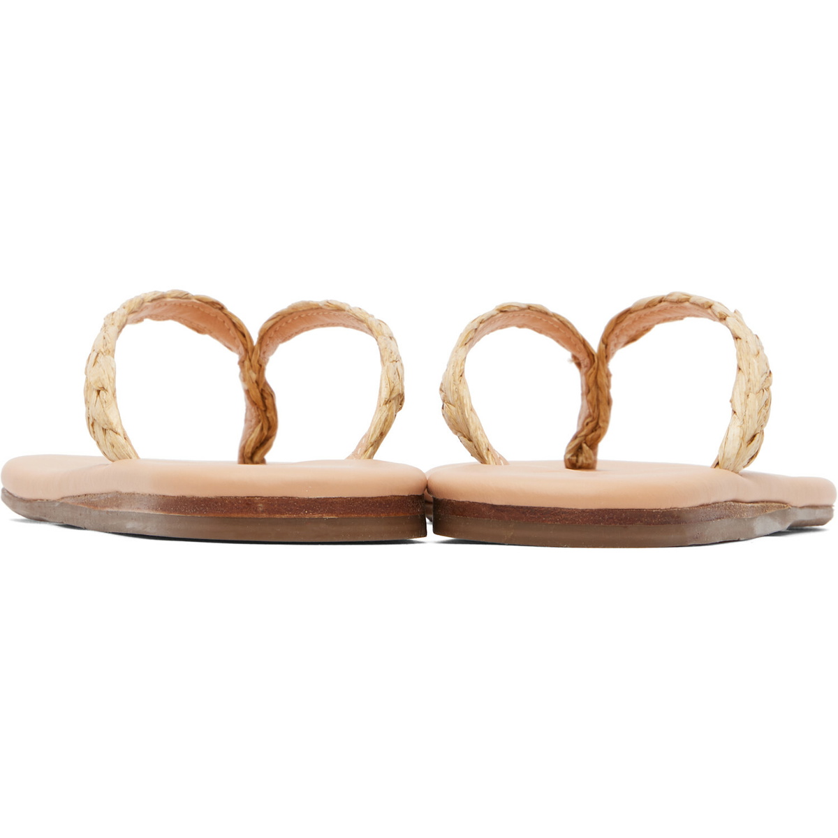 Ancient Greek Sandals Beige Saionara Raffia Flip-Flops