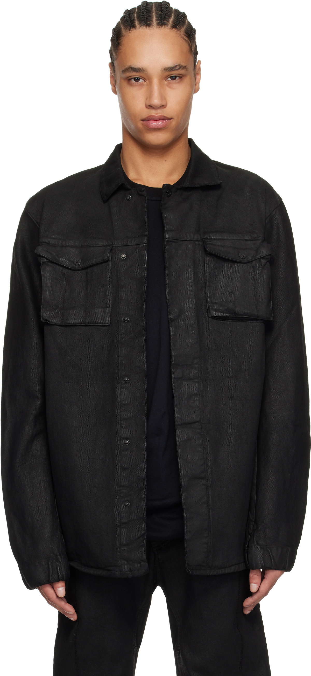11 by Boris Bidjan Saberi Black Hooded Zip-Up Jacket 11 by