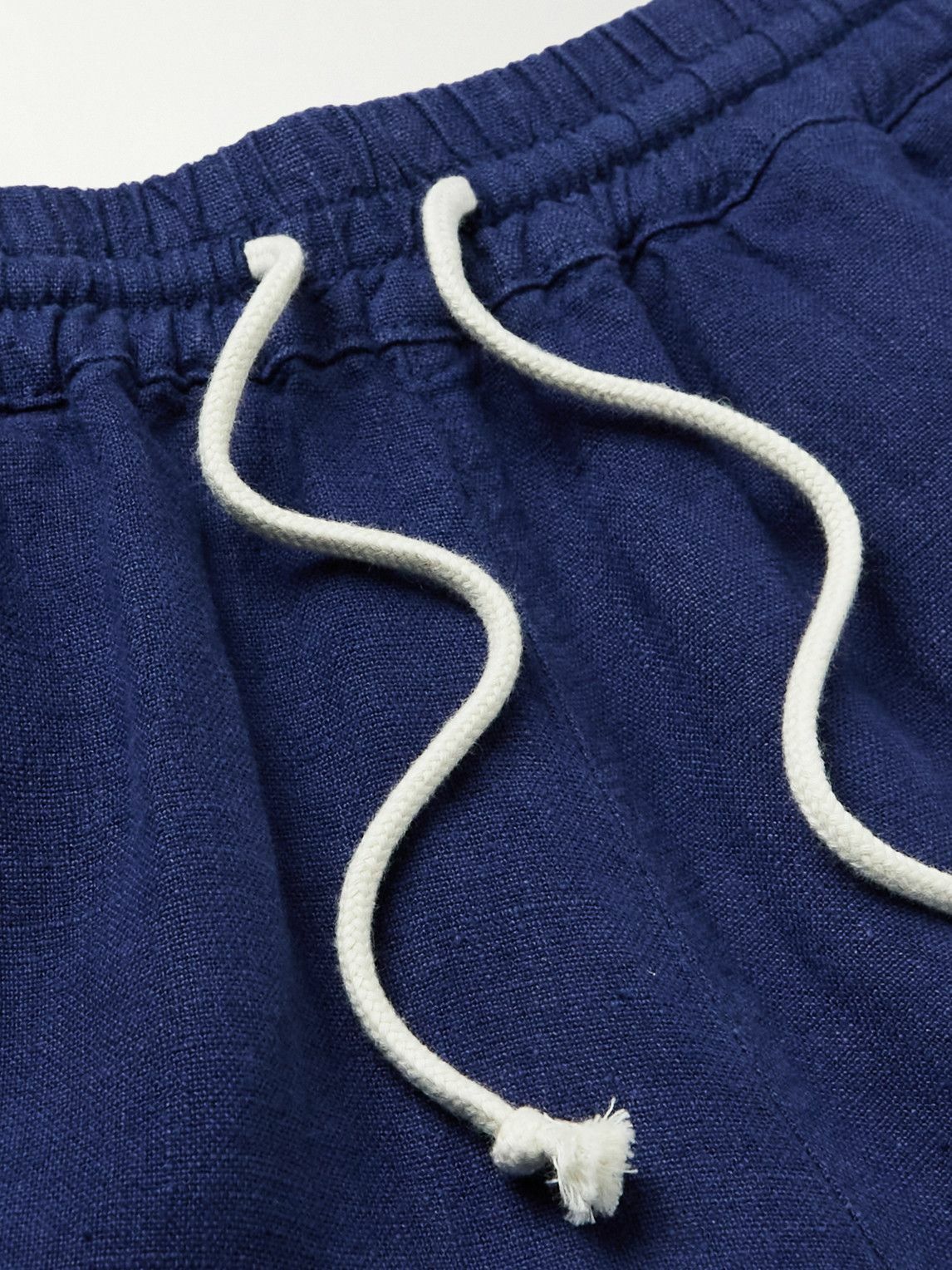 La Paz - Pestana Straight-Leg Linen Drawstring Shorts - Blue