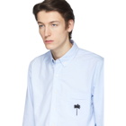 Palm Angels Blue Palm x Palm Ripped Oxford Shirt