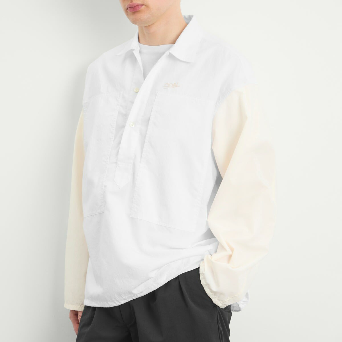 Nanamica Men's Pullover Shirt Jacket in Off White
