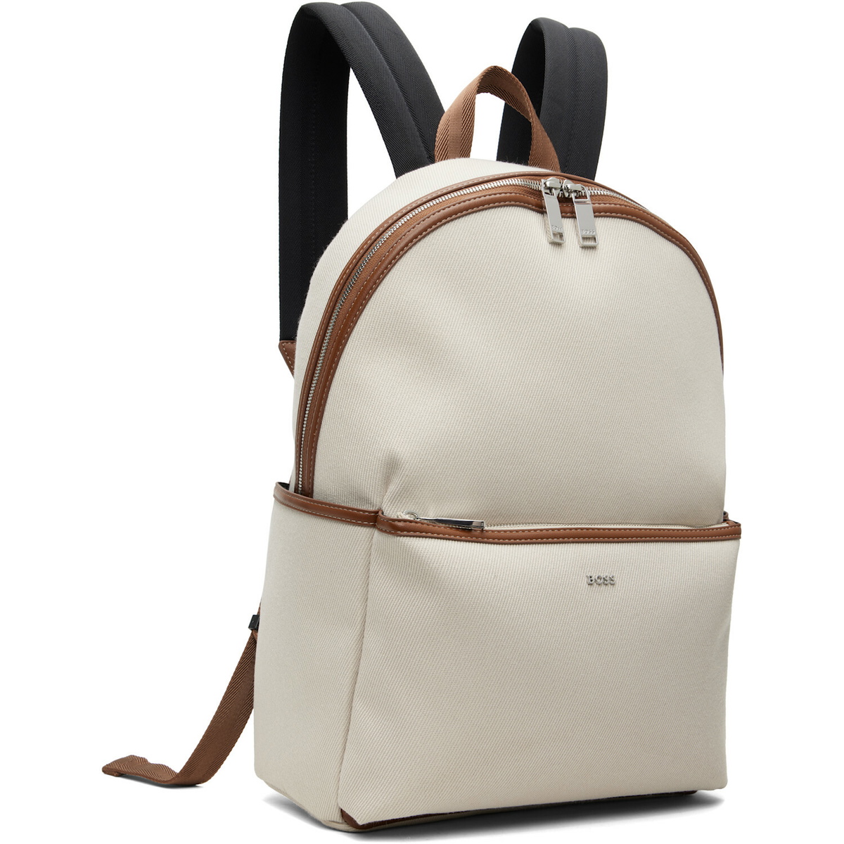 BOSS Beige Logo Lettering Backpack
