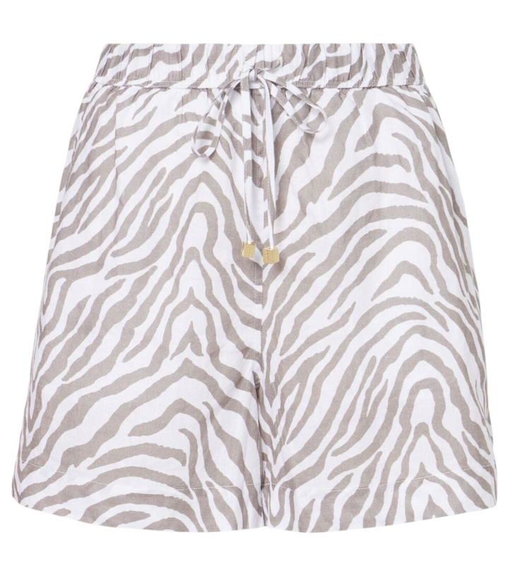 Photo: Heidi Klein Zebra-print linen shorts