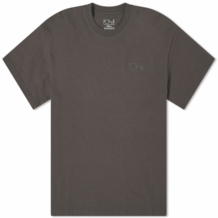 Photo: Polar Skate Co. Men's Stroke Logo T-Shirt in Dirty Black