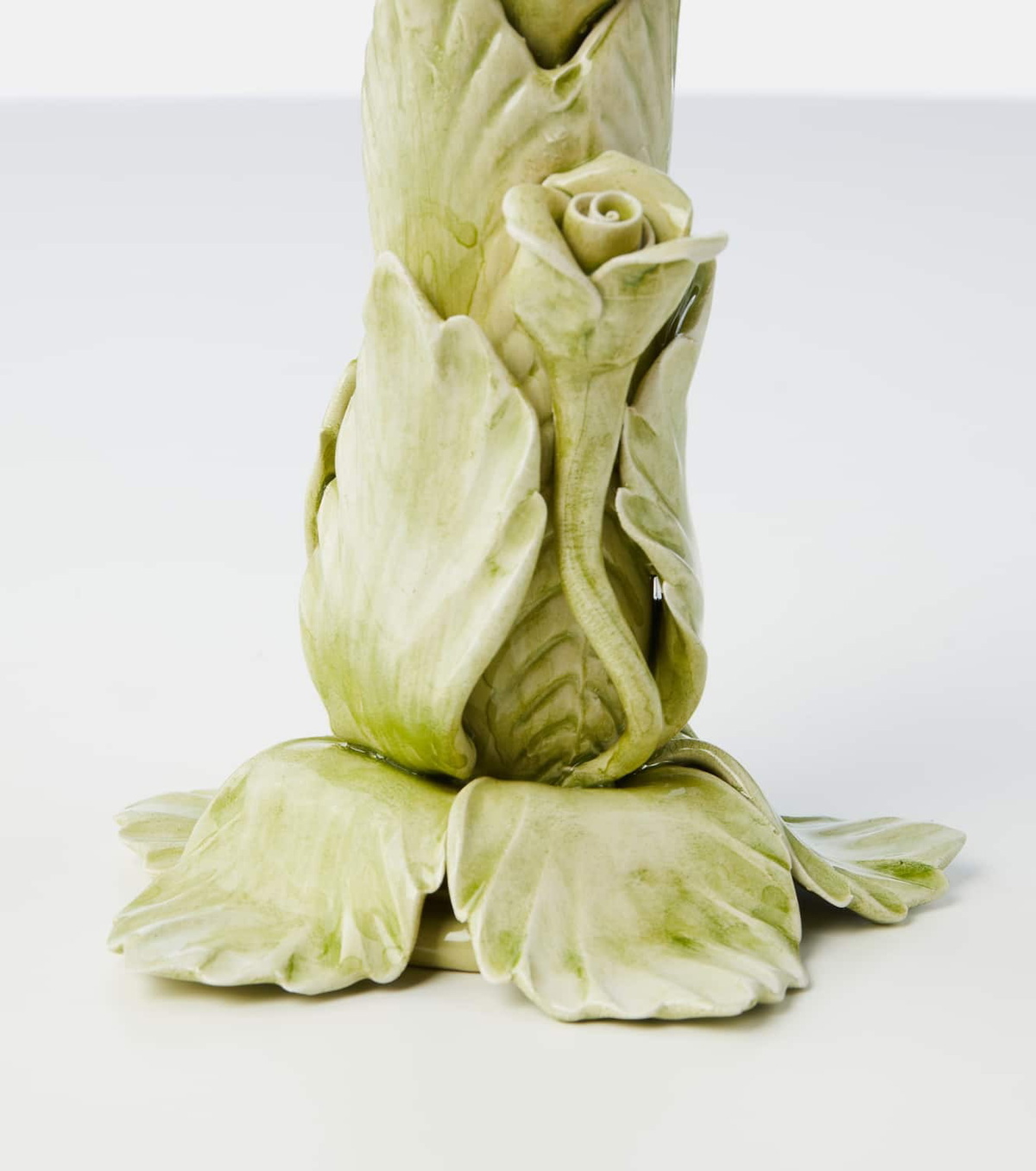 Bitossi Set of 2 floral ceramic candleholders
