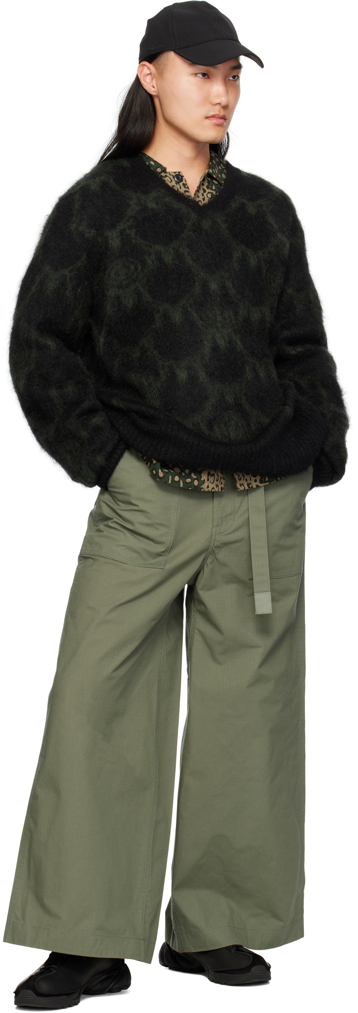 South2 West8 Black Mohair Sweater