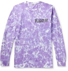 Flagstuff - Printed Tie-Dyed Cotton-Jersey T-Shirt - Purple