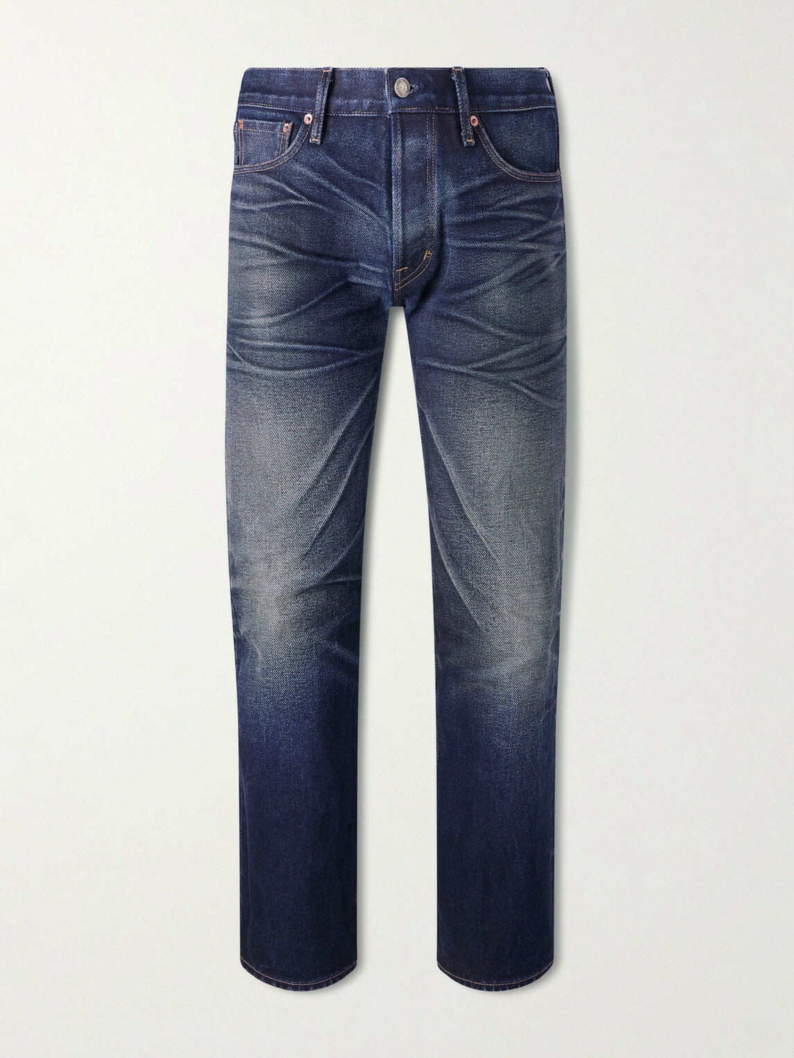 TOM FORD - Straight-Leg Selvedge Jeans - Blue