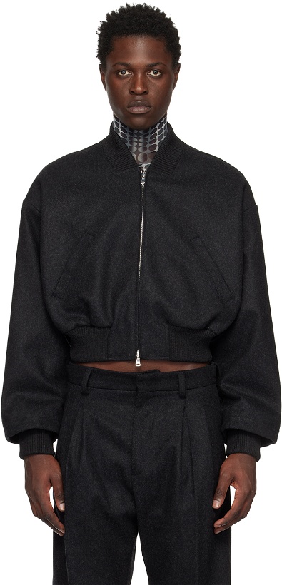 Photo: Jean Paul Gaultier Gray Felted Bomber