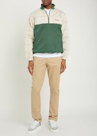 Malbon Spruce Logo-embroidered Half-zip Cotton Jacket Cream