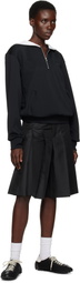 Comme des Garçons Homme Plus Black Half-Zip Sweatshirt
